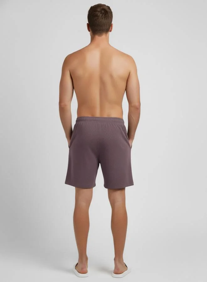Clans&hans  Men Purple Lounge Shorts for Men | Best Price UAE